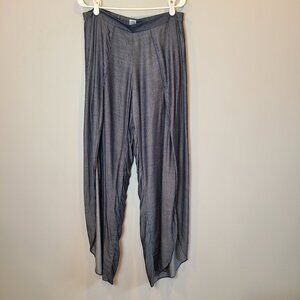 Drew Tulip Pant Side Slit Womens Large Blue